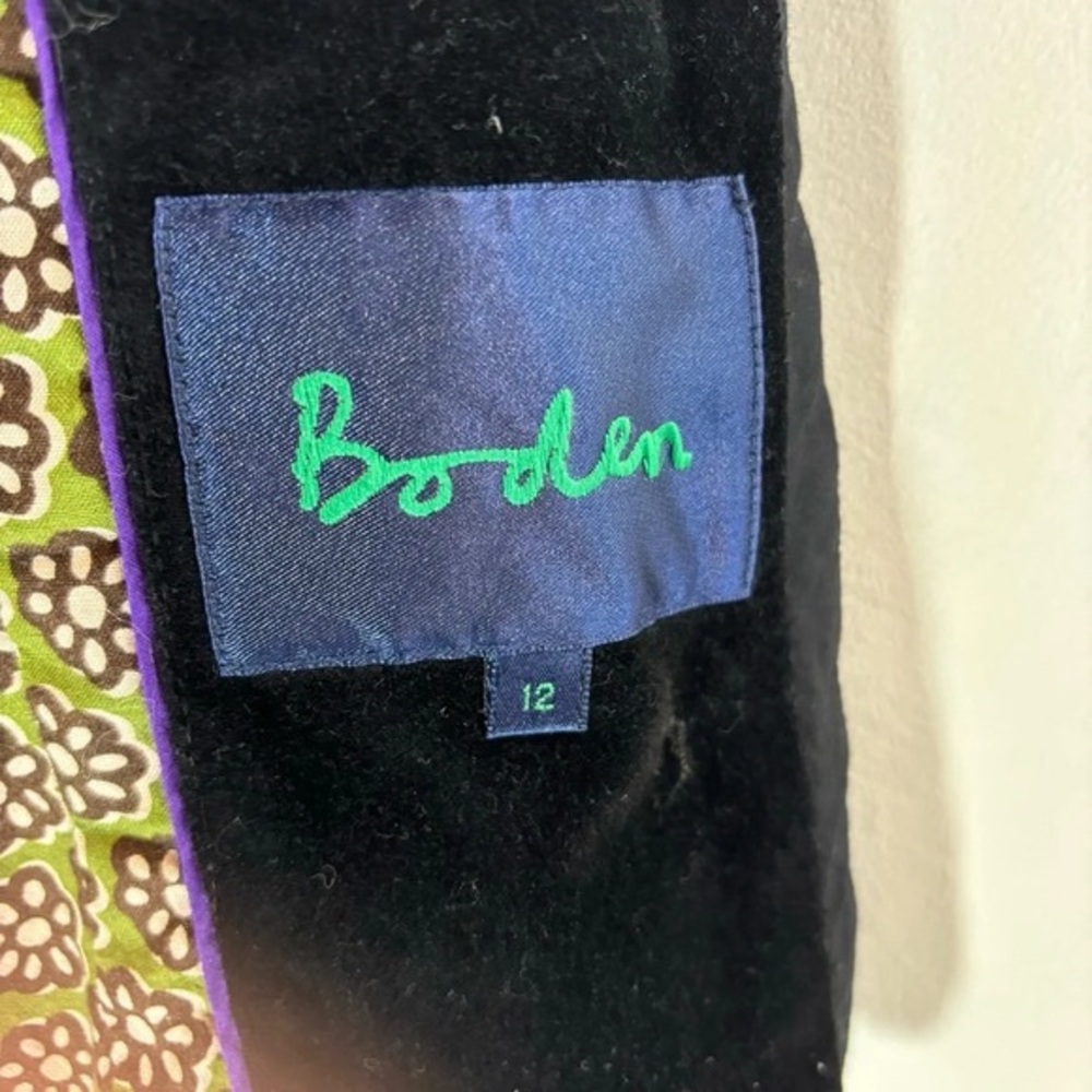 Boden Black Velvet Tailored Blazer - Picture 6 of 7